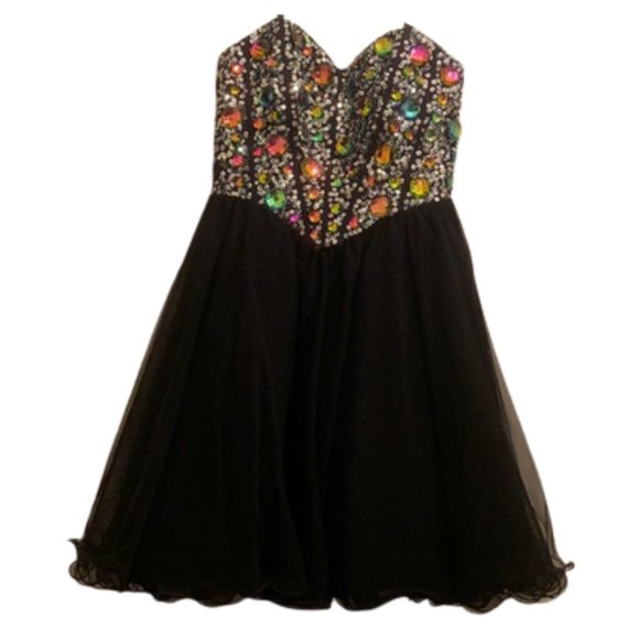 Nox Dresses & Skirts - Stunning  Bejeweled Rhinestones Strapless Prom Dress